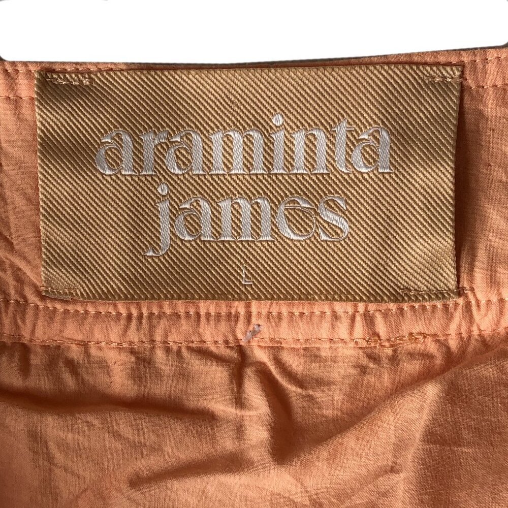 !!! host pick ARAMINTA JAMES Sunset Tiered cotton Dress in Peach L - Picture 13 of 13